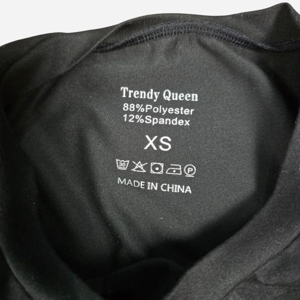 Trendy queen black long sleeve size extra small‎